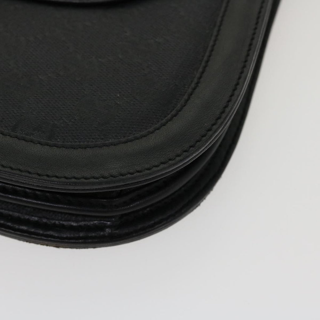 GUCCI GG Canvas Turn Lock Shoulder Bag Coated Canvas Black yk6991B