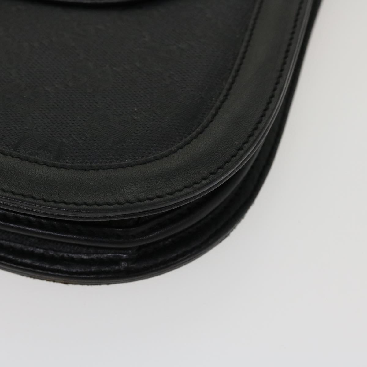 GUCCI GG Canvas Turn Lock Shoulder Bag Coated Canvas Black yk6991B