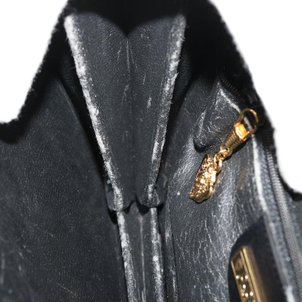 GUCCI GG Canvas Turn Lock Shoulder Bag Coated Canvas Black yk6991B