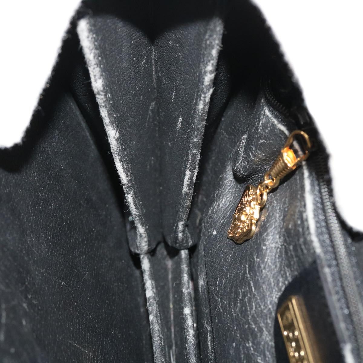 GUCCI GG Canvas Turn Lock Shoulder Bag Coated Canvas Black yk6991B