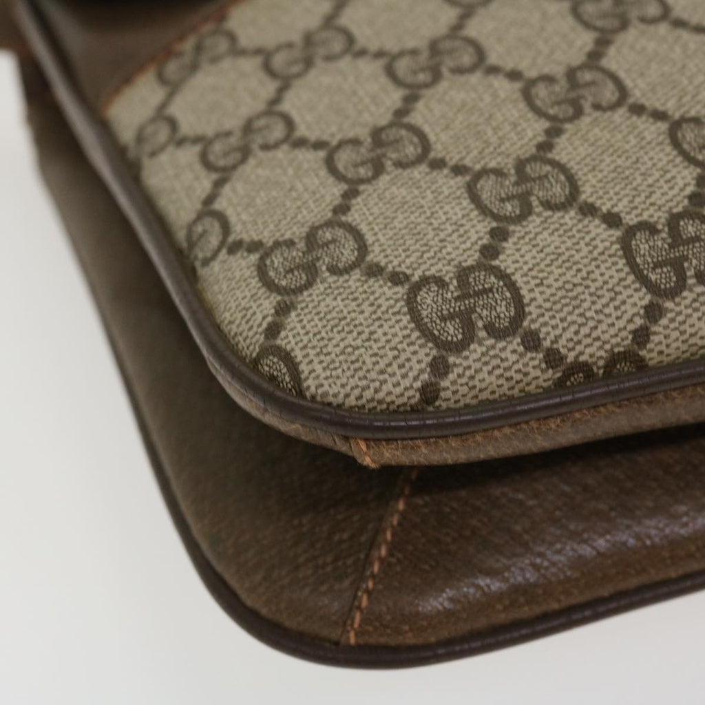 GUCCI GG Canvas Shoulder Bag PVC Leather Beige yk6997B