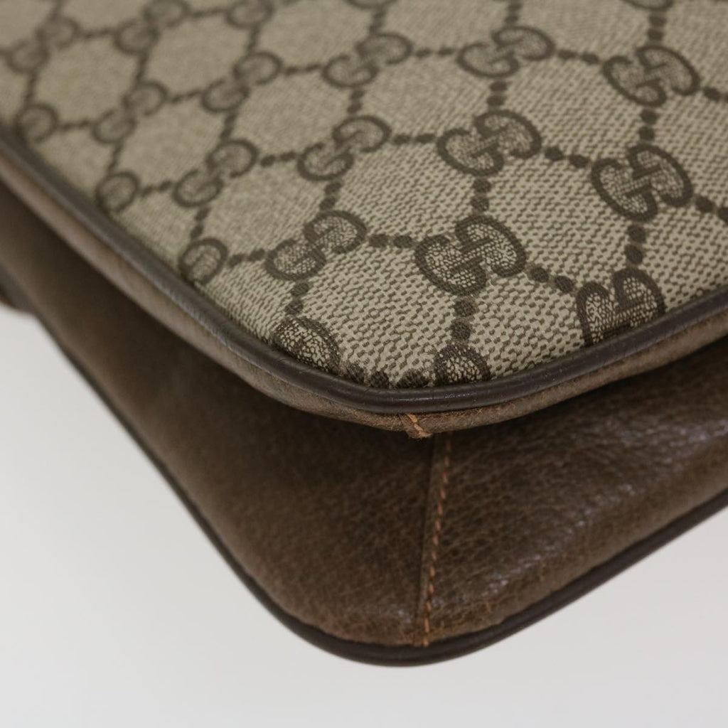 GUCCI GG Canvas Shoulder Bag PVC Leather Beige yk6997B