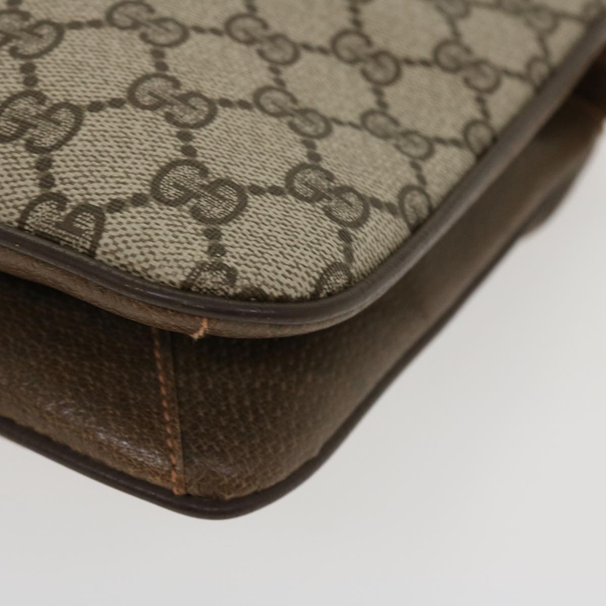 GUCCI GG Canvas Shoulder Bag PVC Leather Beige yk6997B