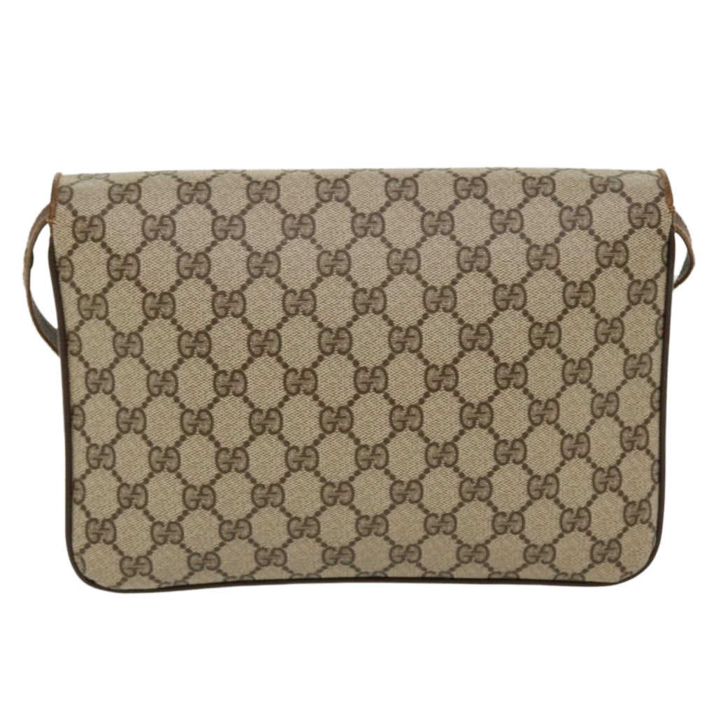 GUCCI GG Canvas Shoulder Bag PVC Leather Beige yk6997B