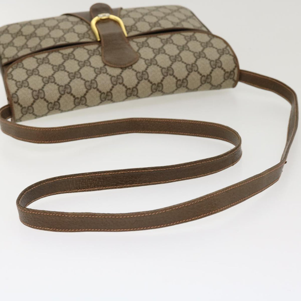 GUCCI GG Canvas Shoulder Bag PVC Leather Beige yk6997B