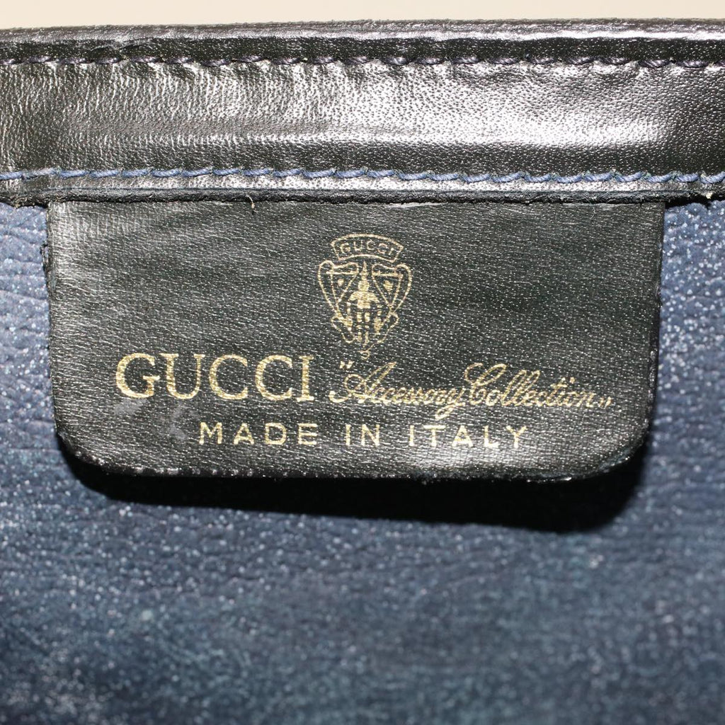 GUCCI GG Canvas Sherry Line Clutch Bag Gray Red Navy 67.014.3087 yk7005B