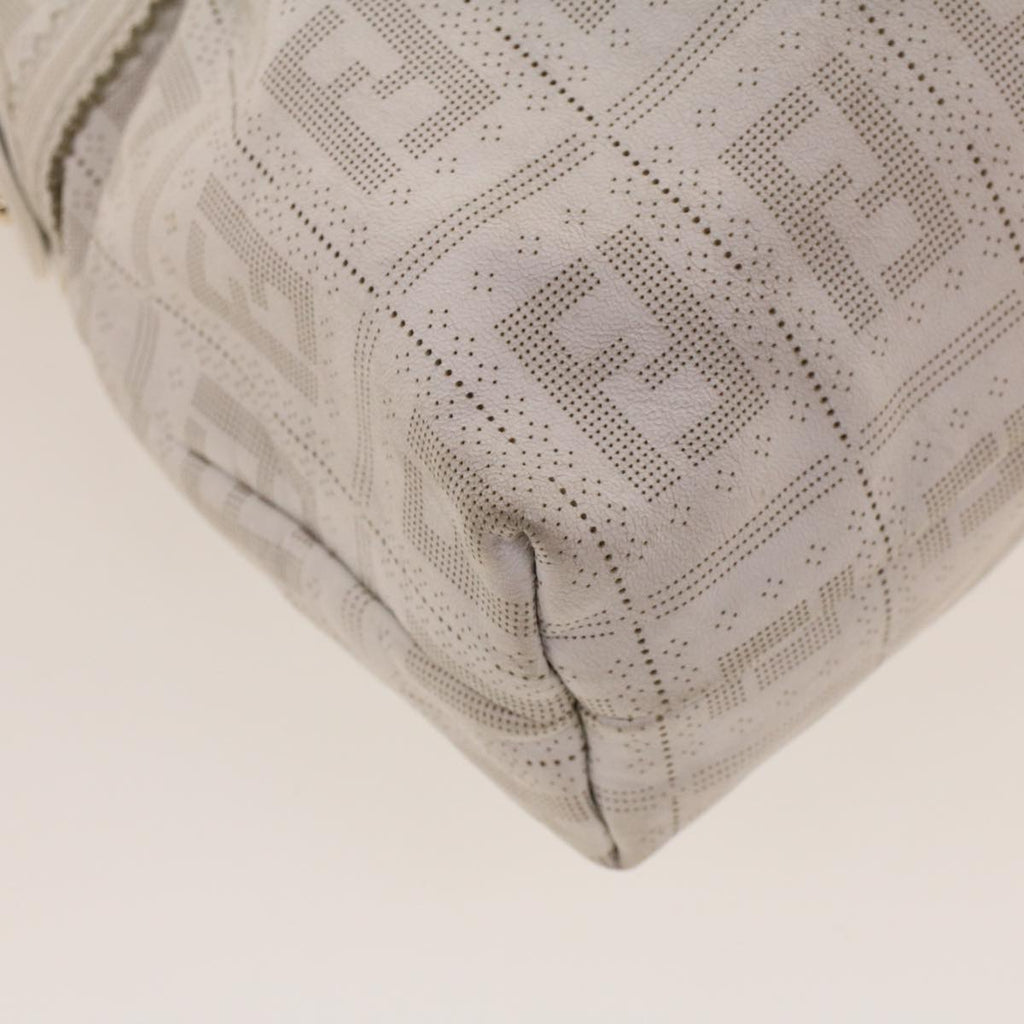 FENDI Punching Shoulder Bag Leather White 2241-8BR448-RM7-068 yk7008B