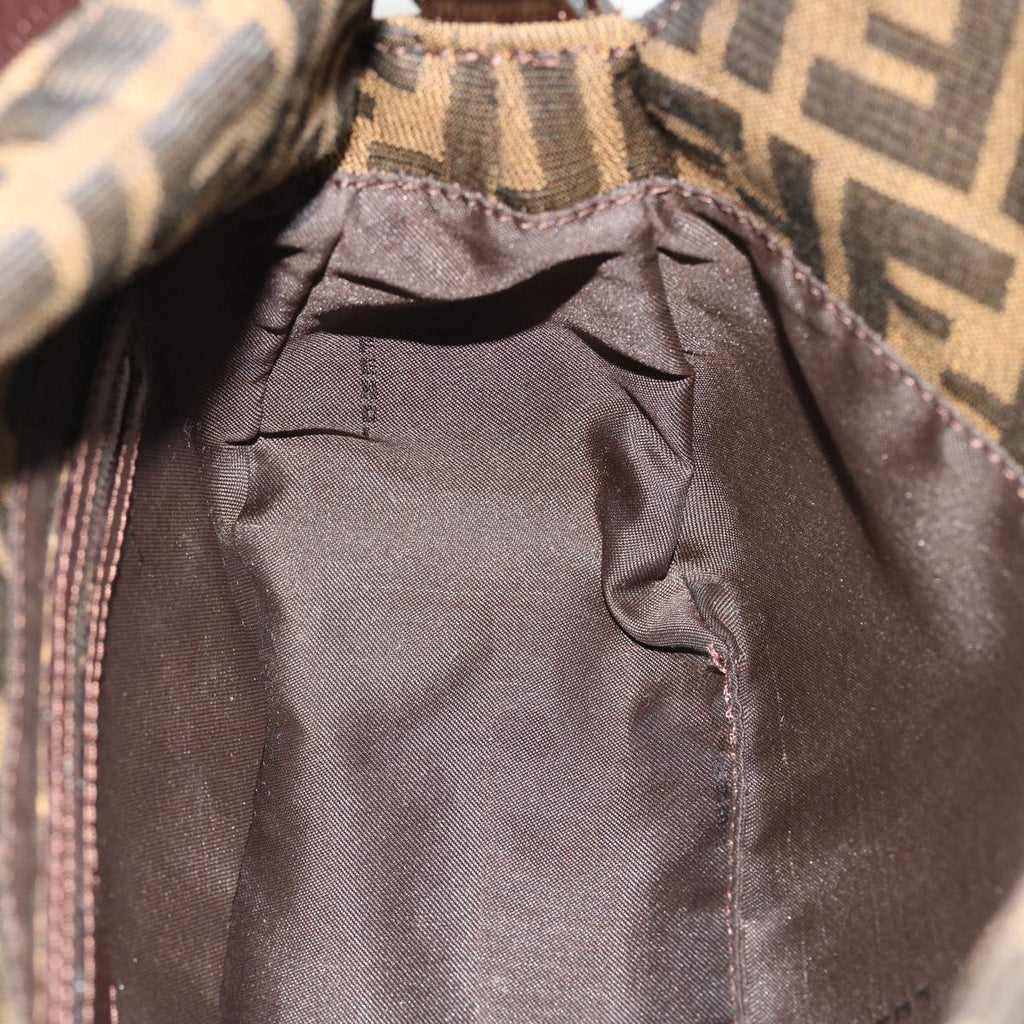 FENDI Zucca Canvas Mamma Baguette Shoulder Bag Brown 2305.26725.008 yk7016B