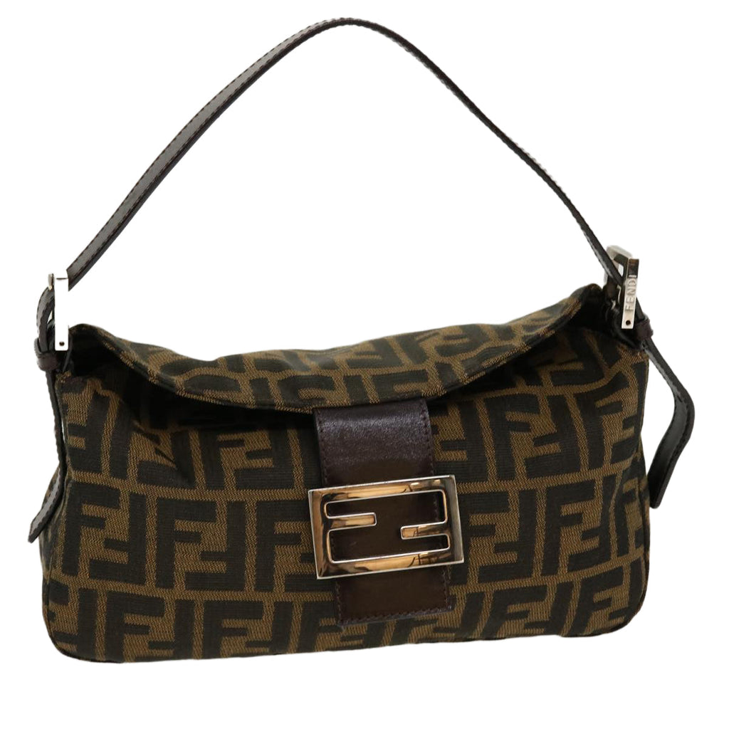 FENDI Zucca Canvas Mamma Baguette Shoulder Bag Brown 2305.26725.008 yk7016B