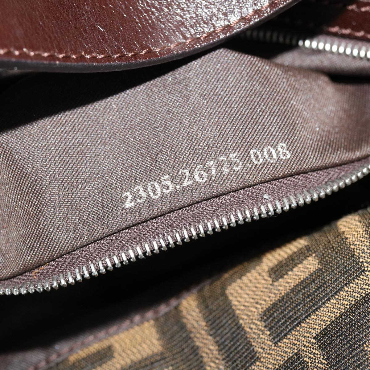 FENDI Zucca Canvas Mamma Baguette Shoulder Bag Brown 2305.26725.008 yk7016B