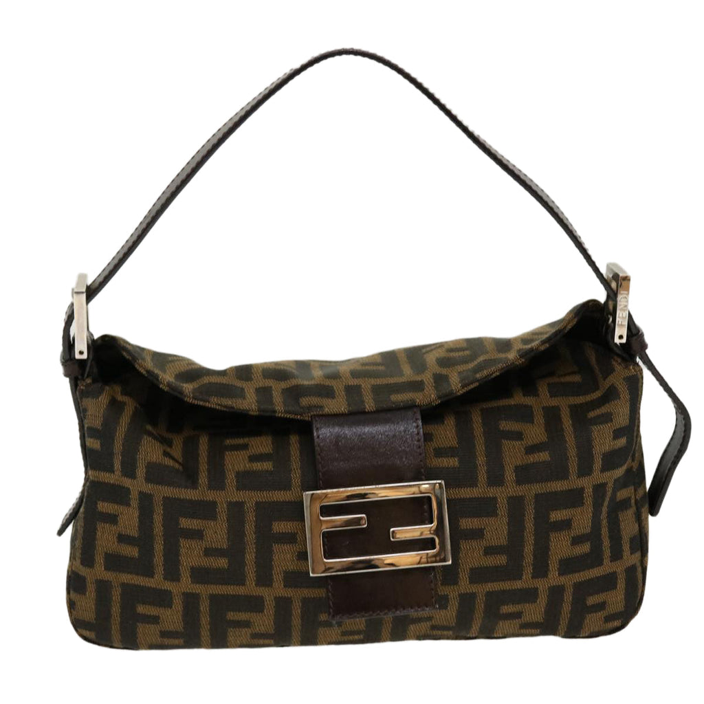 FENDI Zucca Canvas Mamma Baguette Shoulder Bag Brown 2305.26725.008 yk7016B