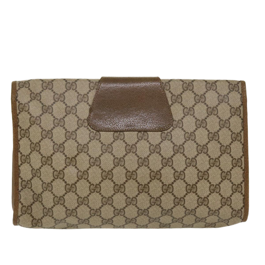 GUCCI GG Canvas Web Sherry Line Clutch Bag Beige Red 89.01.031 yk7021B