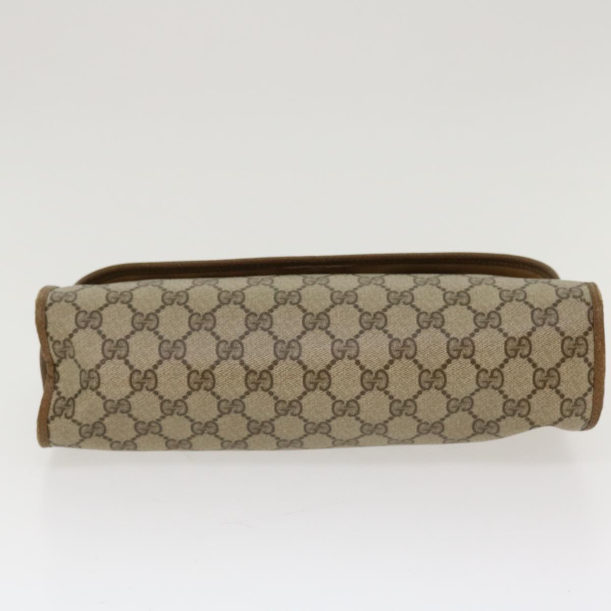 GUCCI GG Canvas Web Sherry Line Clutch Bag Beige Red 89.01.031 yk7021B