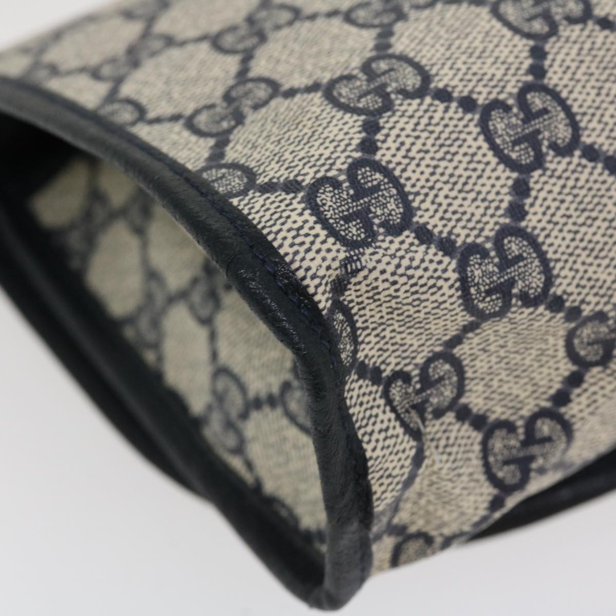 GUCCI GG Canvas Sherry Line Clutch Bag Gray Red Navy 014.122 yk7022B