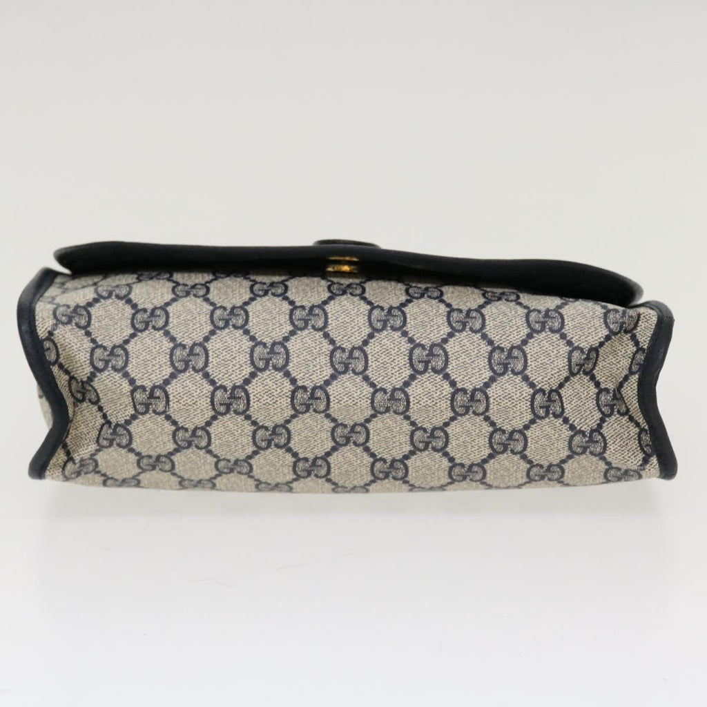 GUCCI GG Canvas Sherry Line Clutch Bag Gray Red Navy 014.122 yk7022B