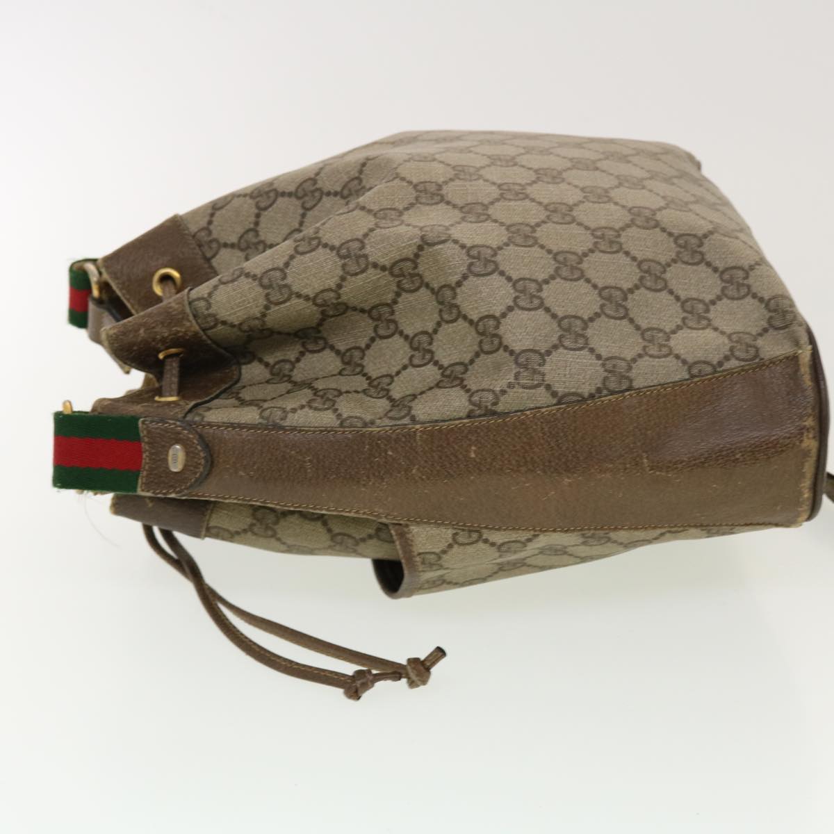 GUCCI GG Canvas Web Sherry Line Shoulder Bag Beige Red 41.02.033 yk7043B