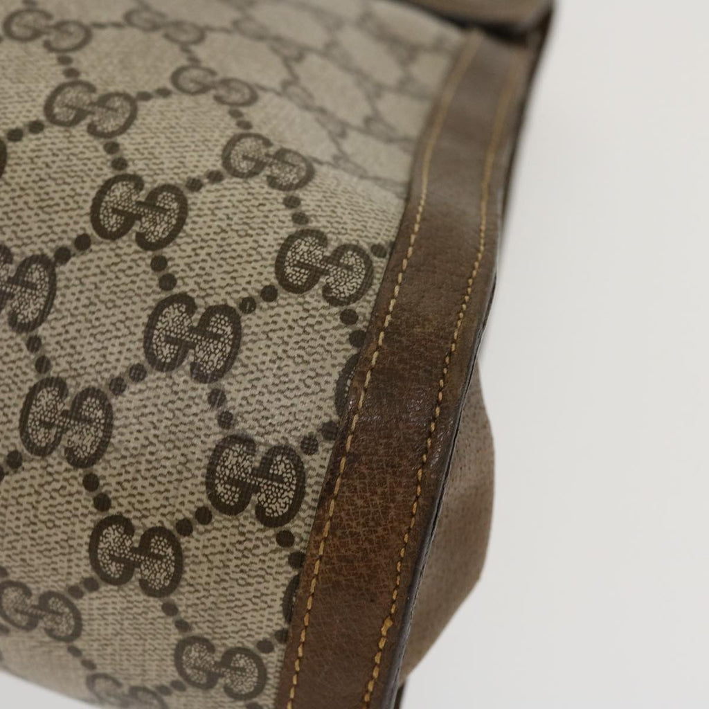 GUCCI GG Canvas Hand Bag PVC Leather Beige yk7052B