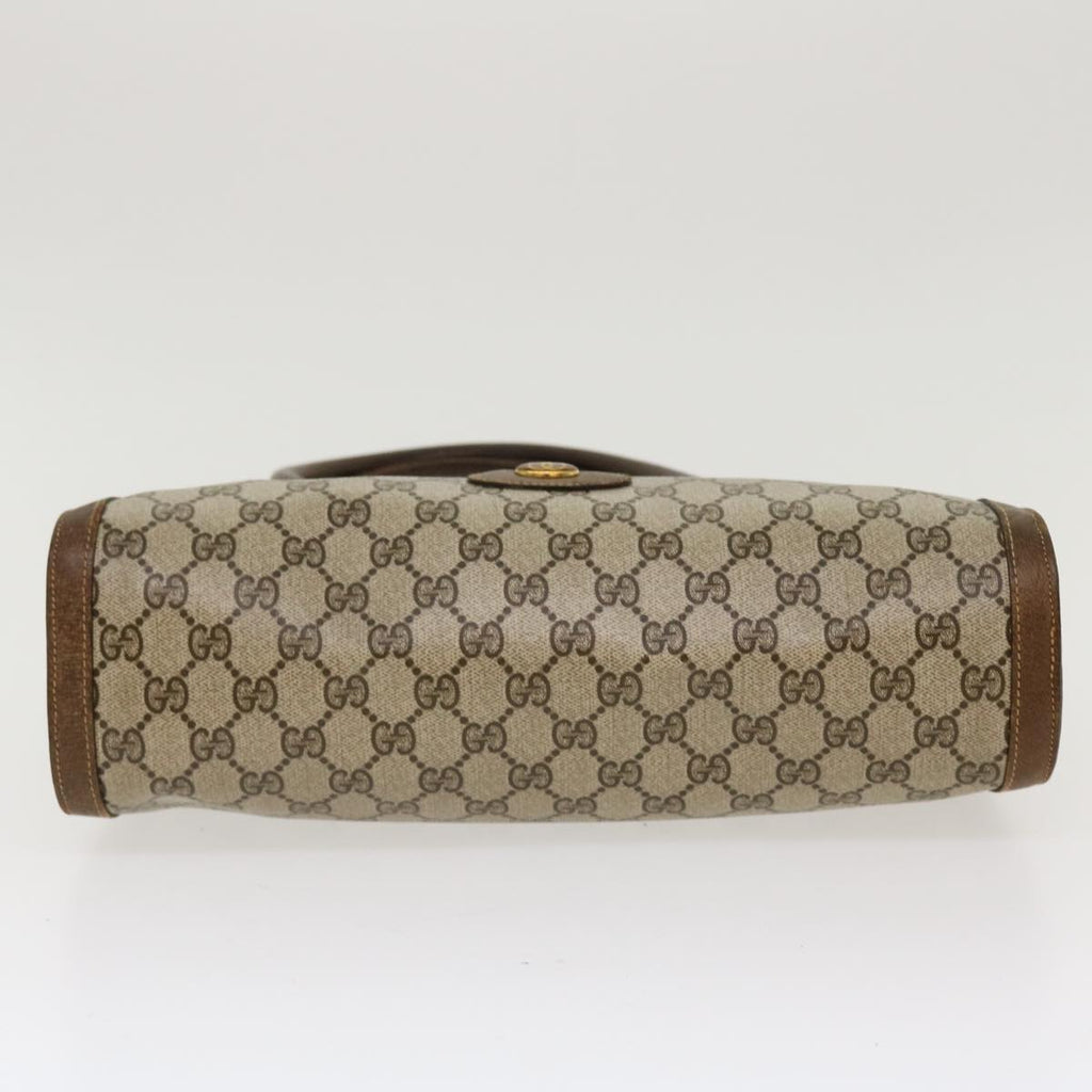 GUCCI GG Canvas Hand Bag PVC Leather Beige yk7052B
