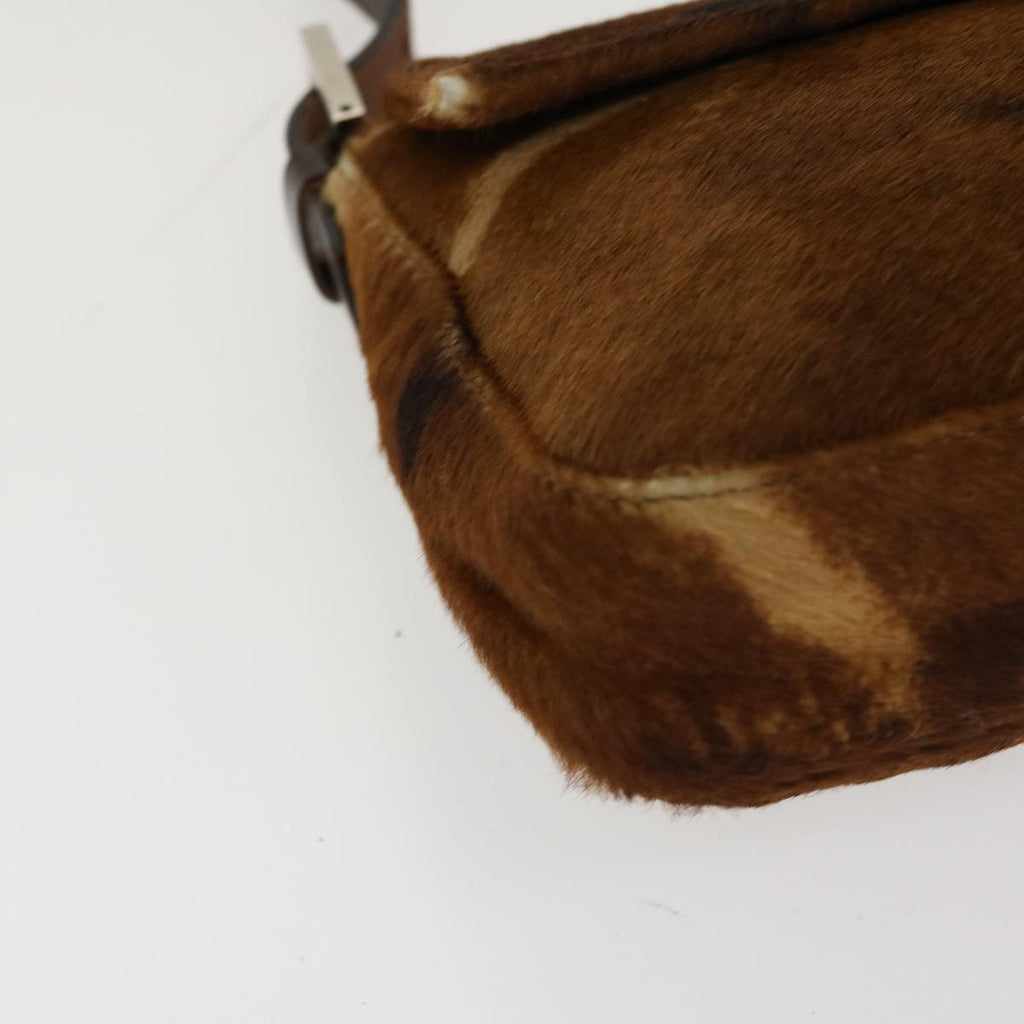 FENDI Mamma Baguette Shoulder Bag Harako leather Brown 2370/26424 yk7072B