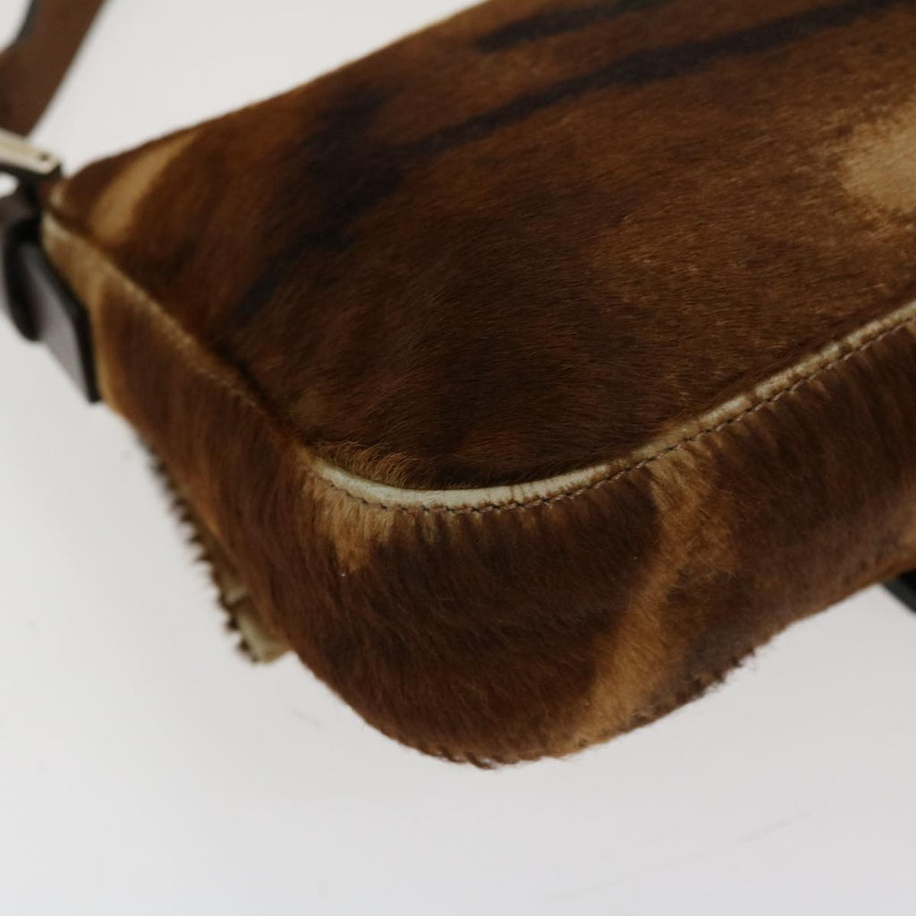FENDI Mamma Baguette Shoulder Bag Harako leather Brown 2370/26424 yk7072B