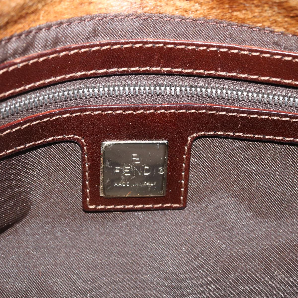 FENDI Mamma Baguette Shoulder Bag Harako leather Brown 2370/26424 yk7072B