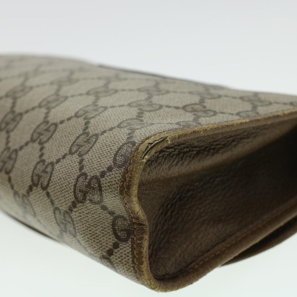GUCCI GG Canvas Web Sherry Line Clutch Bag Beige Red 89.01.030 yk7078B
