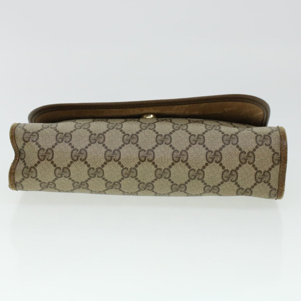 GUCCI GG Canvas Web Sherry Line Clutch Bag Beige Red 89.01.030 yk7078B