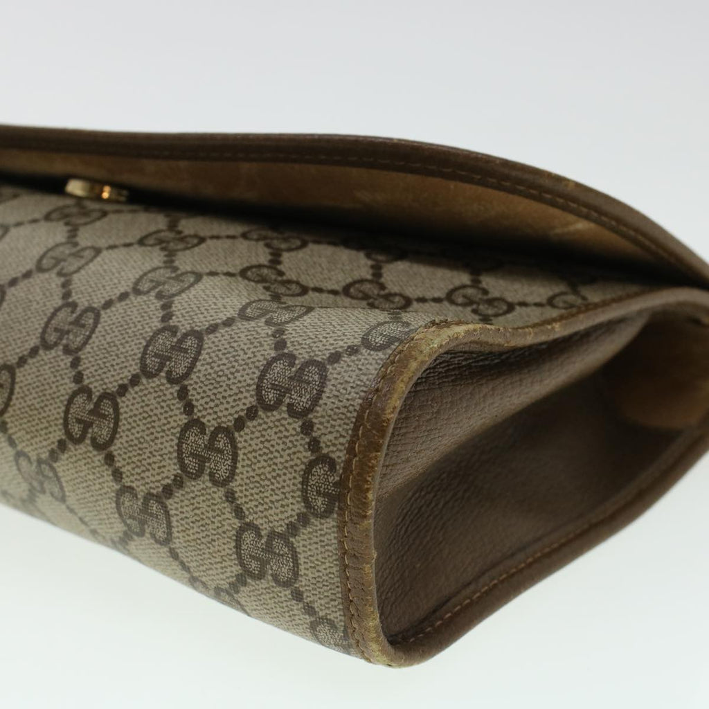 GUCCI GG Canvas Web Sherry Line Clutch Bag Beige Red 89.01.030 yk7078B