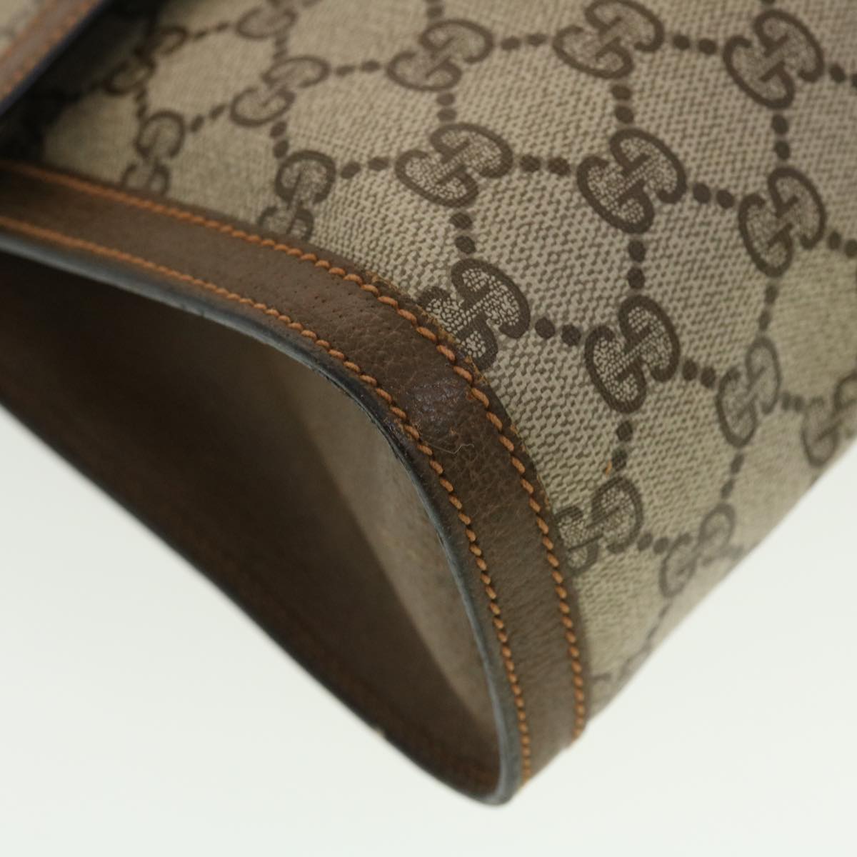 GUCCI GG Canvas Web Sherry Line Clutch Bag Beige Red 89.01.007 yk7088B
