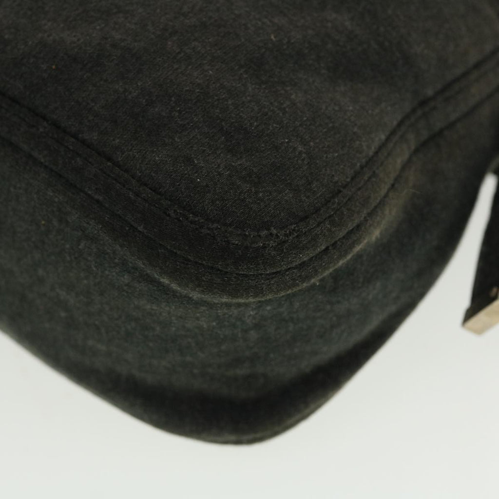 FENDI Mamma Baguette Shoulder Bag Canvas Gray yk7105B