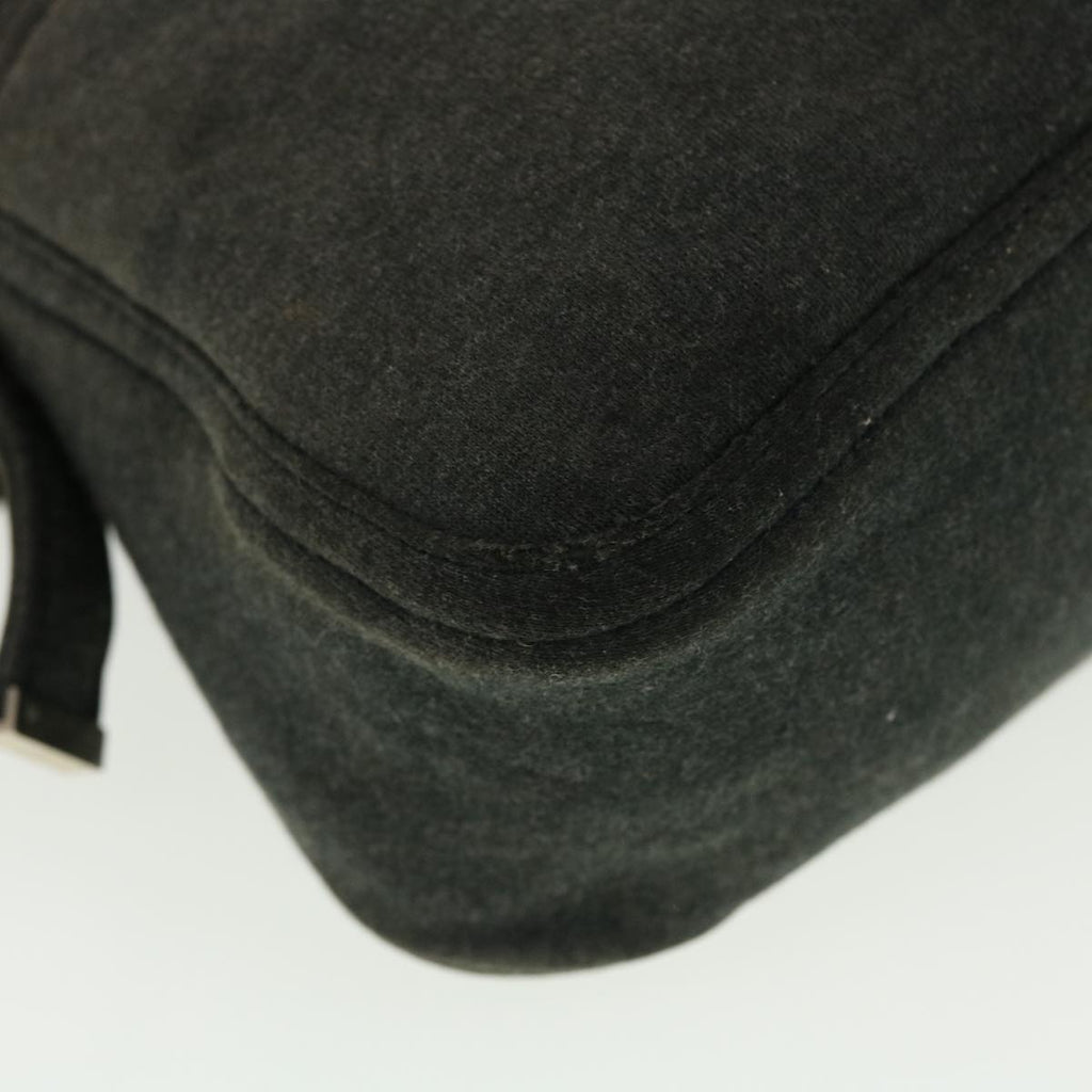 FENDI Mamma Baguette Shoulder Bag Canvas Gray yk7105B