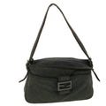 FENDI Mamma Baguette Shoulder Bag Canvas Gray yk7105B