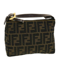 FENDI Zucca Canvas Hand Bag Black Brown 2305.26580 yk7106B