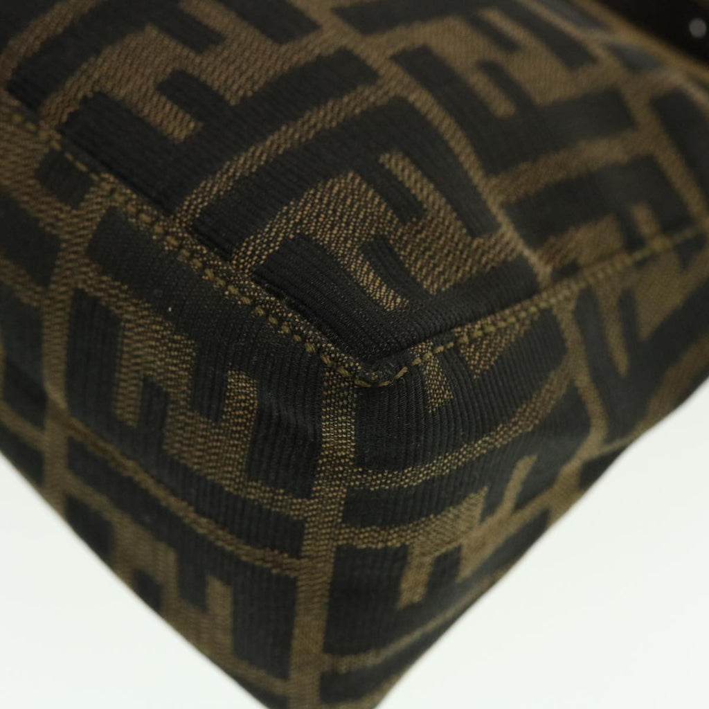 FENDI Zucca Canvas Hand Bag Black Brown 2305.26580 yk7106B
