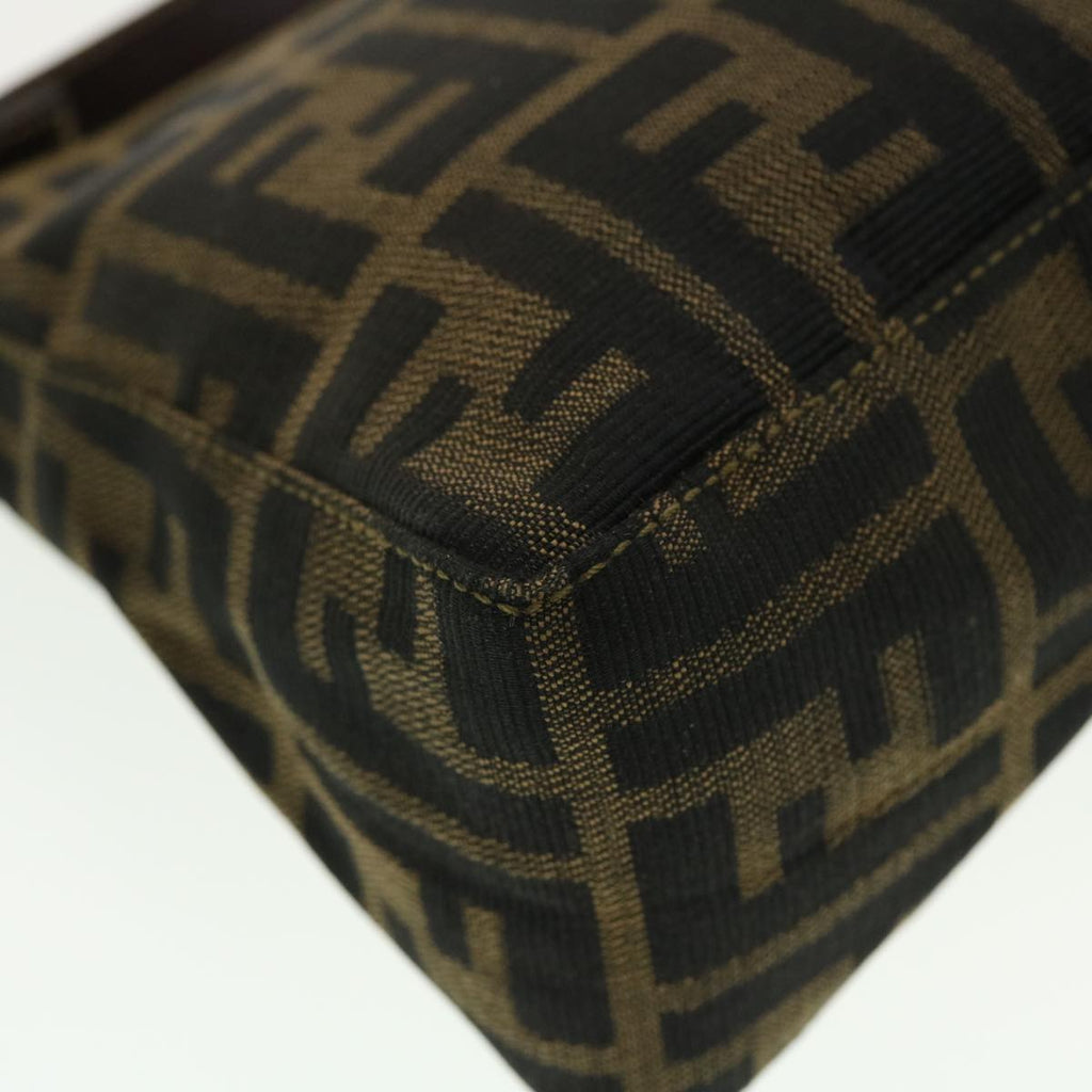 FENDI Zucca Canvas Hand Bag Black Brown 2305.26580 yk7106B