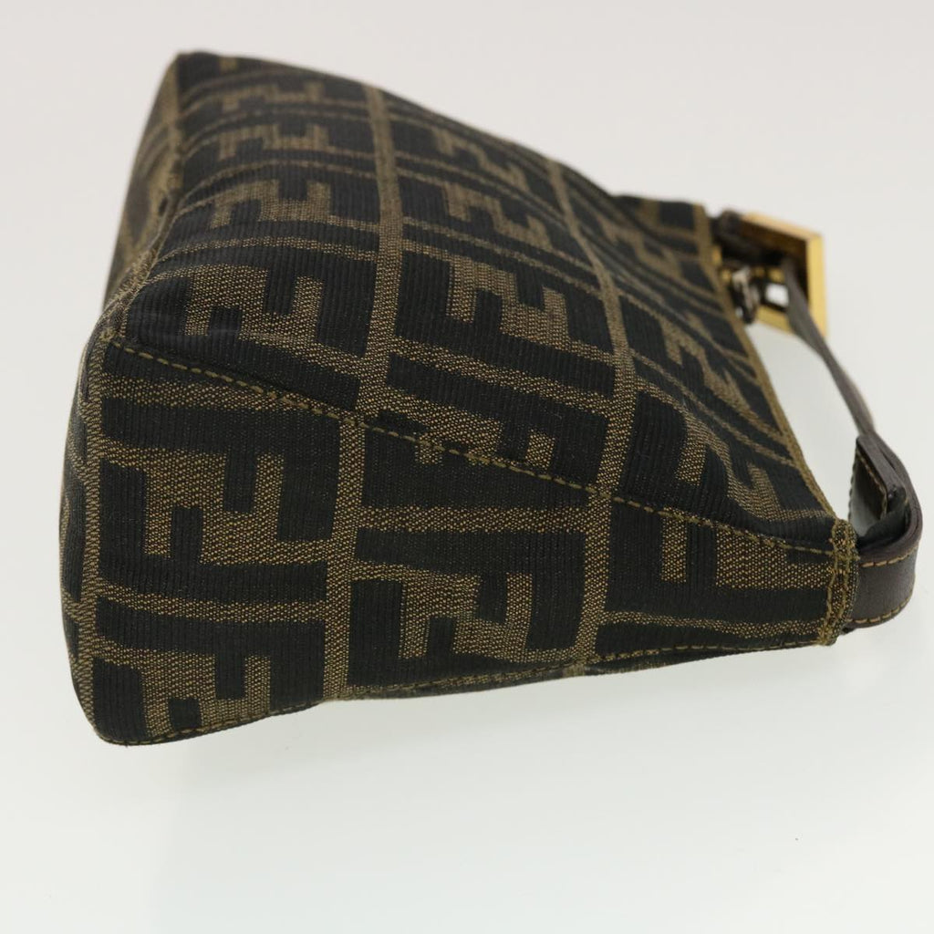 FENDI Zucca Canvas Hand Bag Black Brown 2305.26580 yk7106B