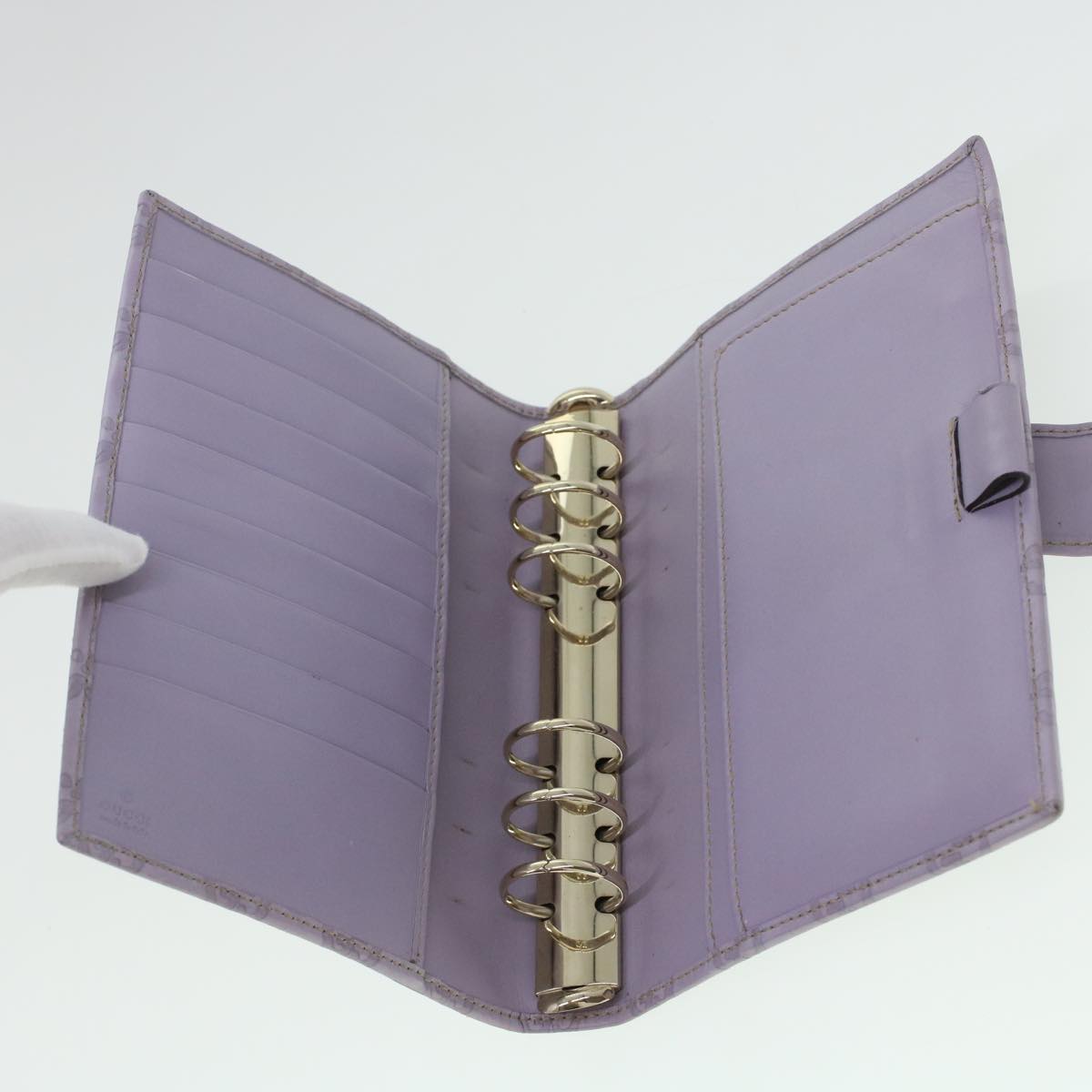 GUCCI GG Canvas Guccissima Day Planner Cover Purple 115241 yk7118