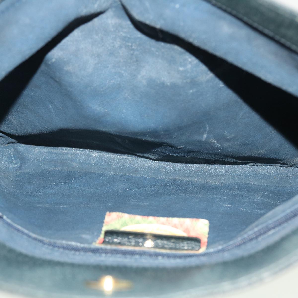 GUCCI GG Canvas Clutch Bag PVC Leather Gray Navy 89.02.075 yk7122