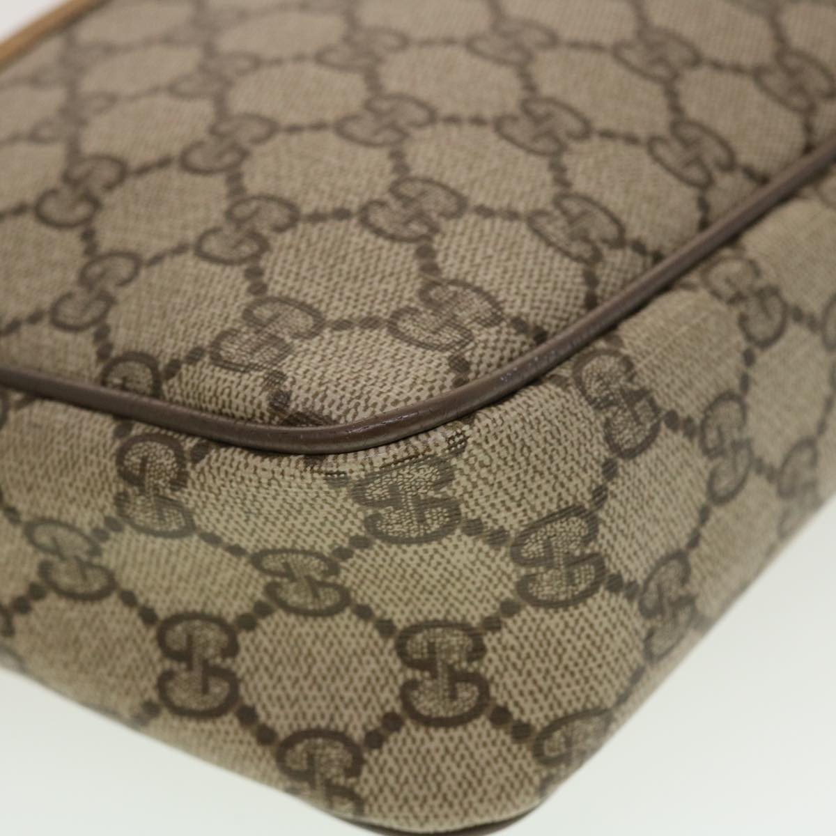 GUCCI GG Canvas Clutch Bag PVC Leather Beige 89.01.044 yk7129