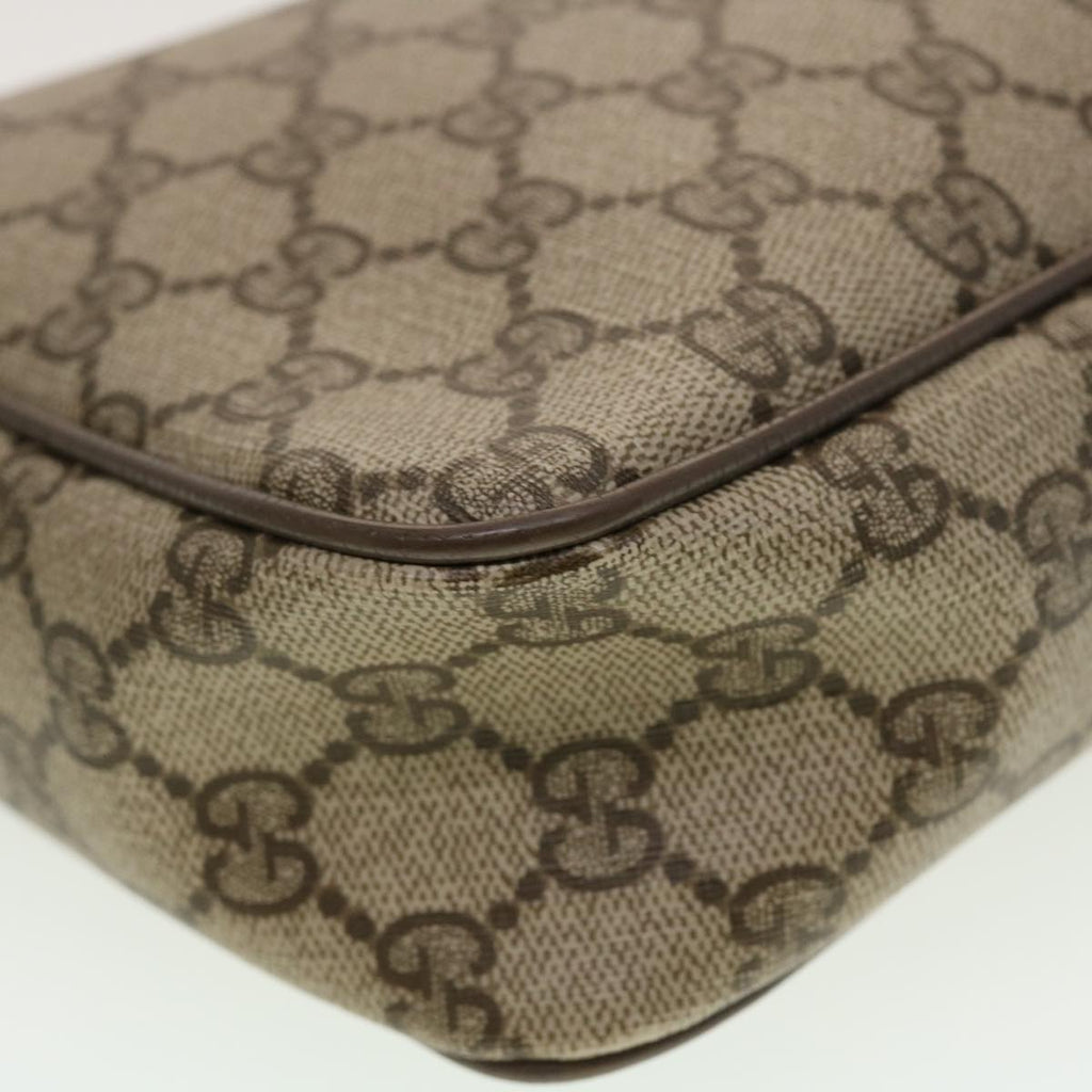 GUCCI GG Canvas Clutch Bag PVC Leather Beige 89.01.044 yk7129