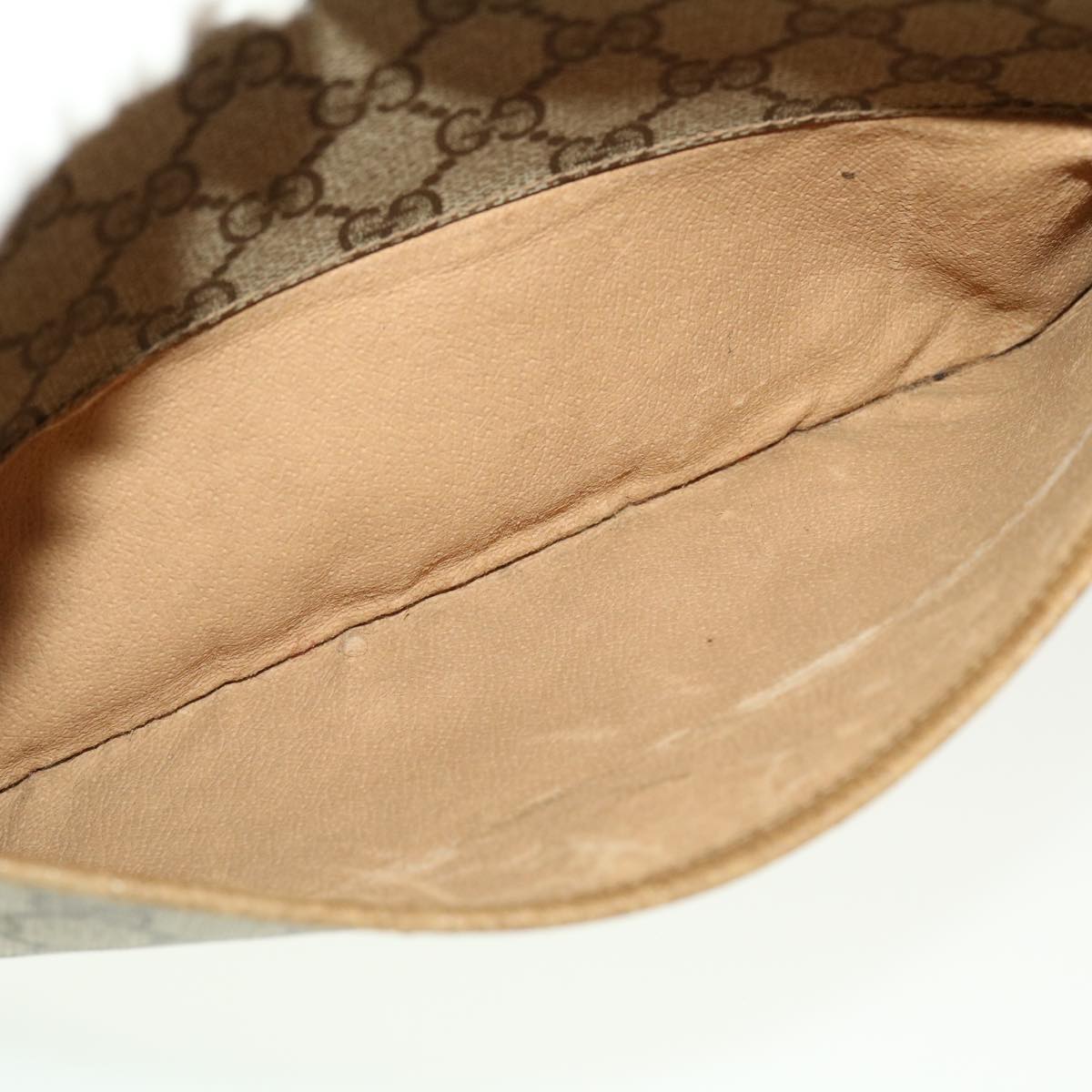 GUCCI GG Canvas Clutch Bag PVC Leather Beige 89.01.044 yk7129