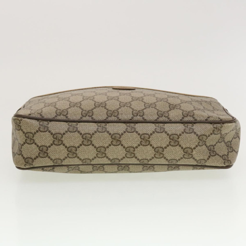 GUCCI GG Canvas Clutch Bag PVC Leather Beige 89.01.044 yk7129