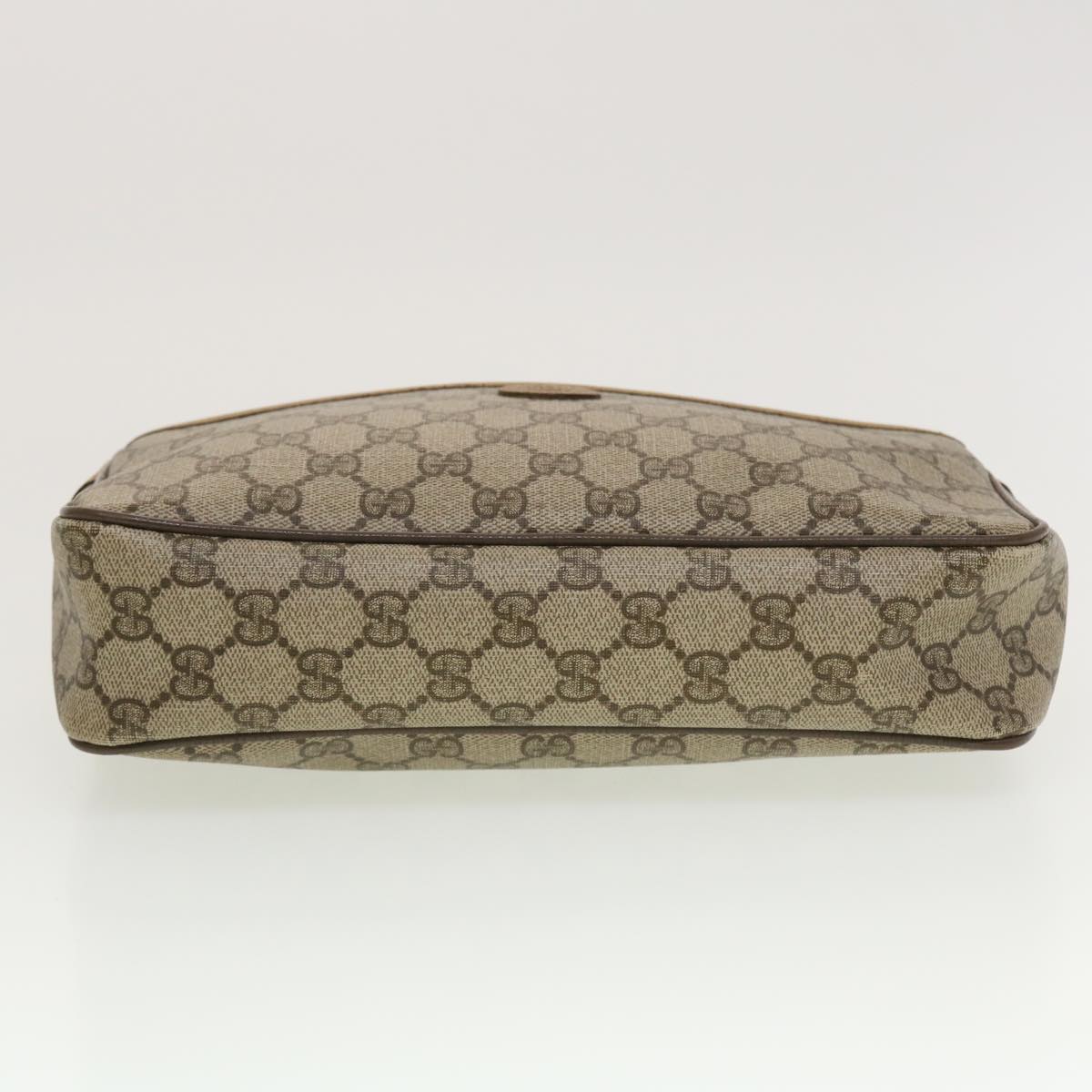 GUCCI GG Canvas Clutch Bag PVC Leather Beige 89.01.044 yk7129
