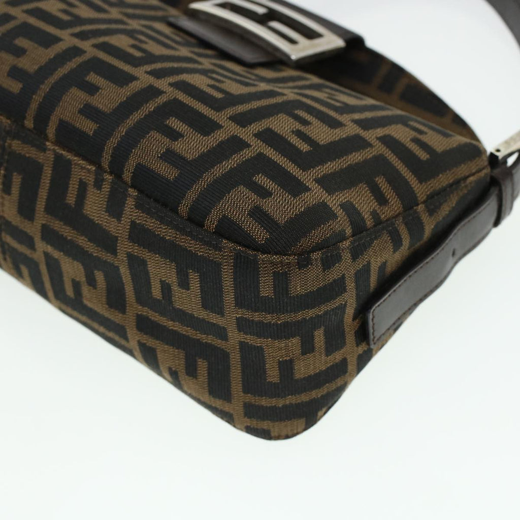 FENDI Zucca Canvas Mamma Baguette Shoulder Bag Brown 2321 26725 008 yk7143