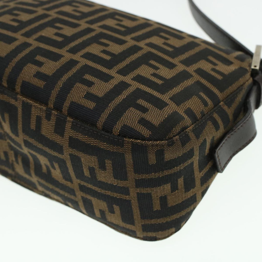 FENDI Zucca Canvas Mamma Baguette Shoulder Bag Brown 2321 26725 008 yk7143