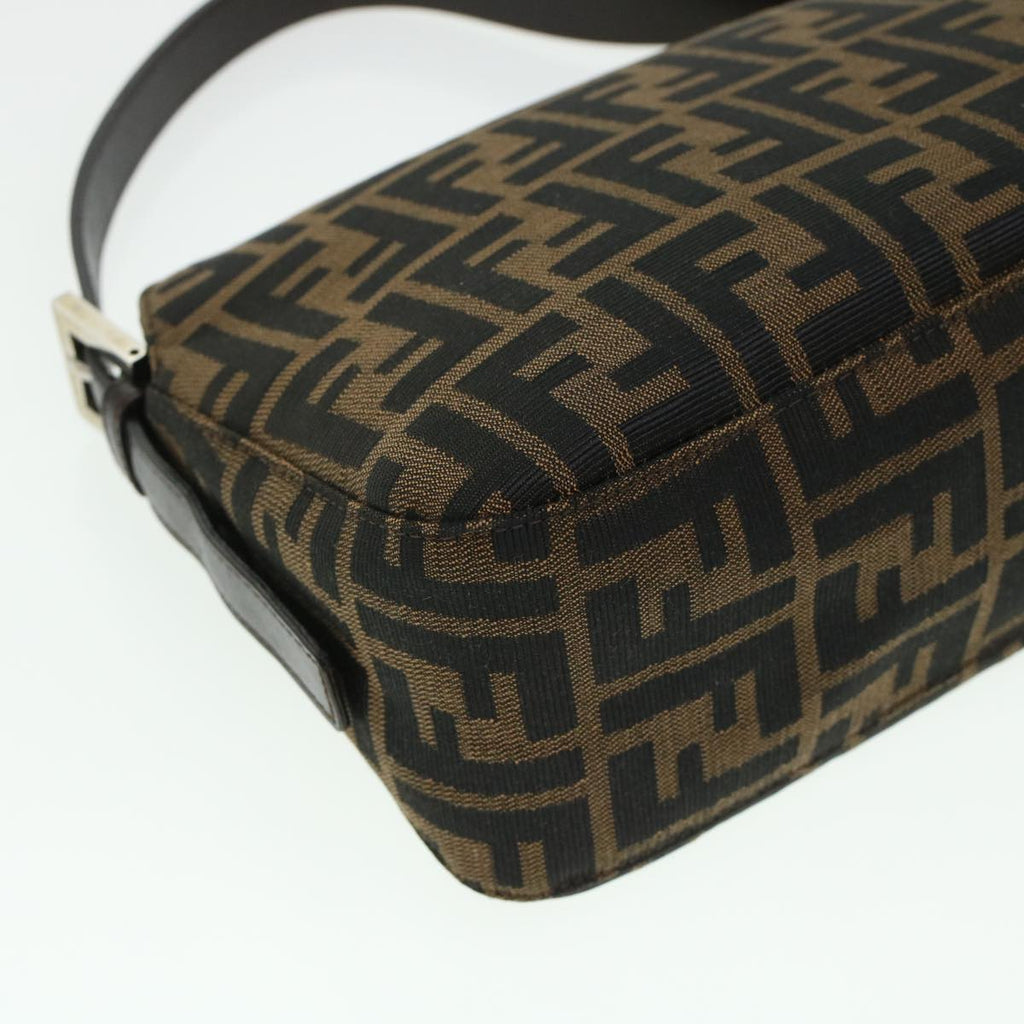 FENDI Zucca Canvas Mamma Baguette Shoulder Bag Brown 2321 26725 008 yk7143