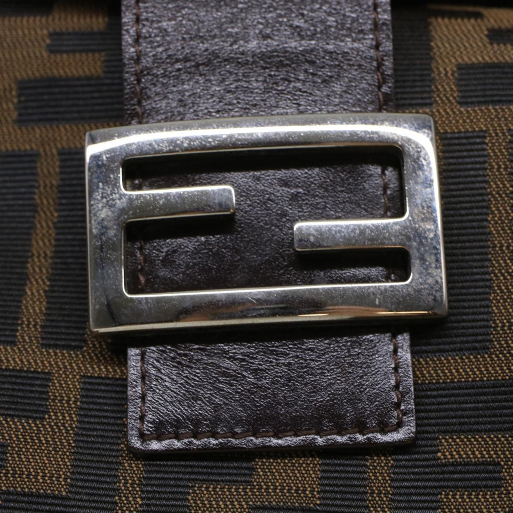 FENDI Zucca Canvas Mamma Baguette Shoulder Bag Brown 2321 26725 008 yk7143