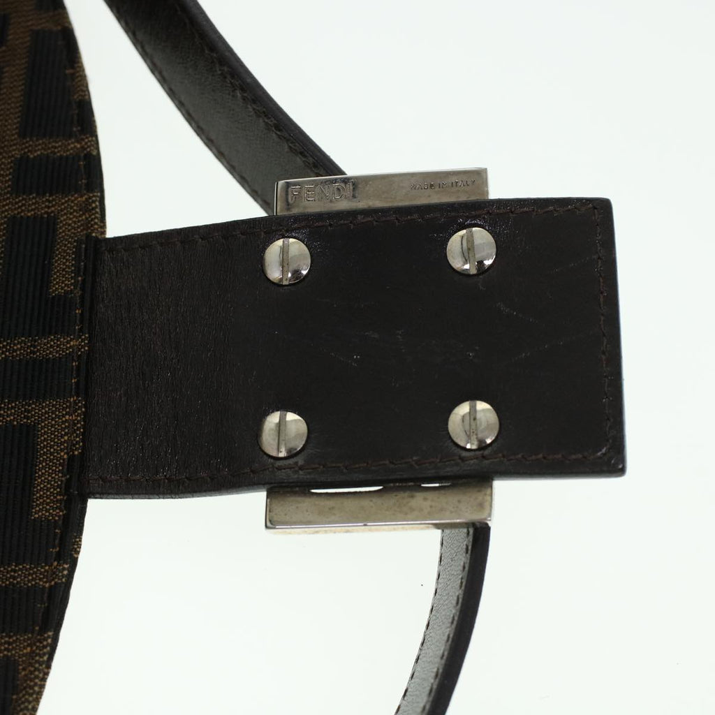 FENDI Zucca Canvas Mamma Baguette Shoulder Bag Brown 2321 26725 008 yk7143