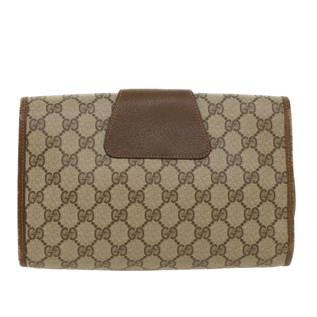 GUCCI GG Canvas Web Sherry Line Clutch Bag Beige Red Green 89.01.030 yk7159