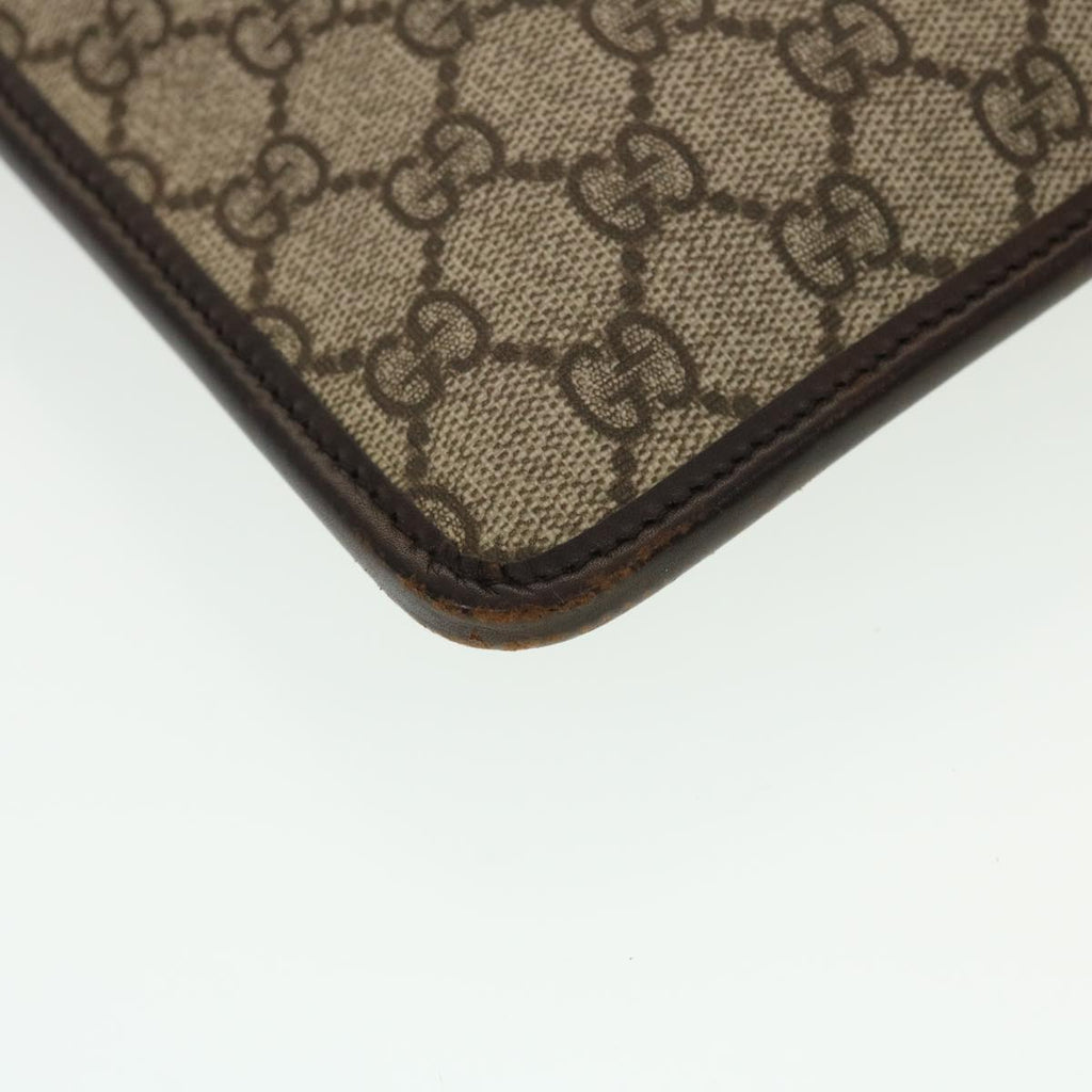 GUCCI GG Canvas Shoulder Bag PVC Leather Beige 27639 yk7163